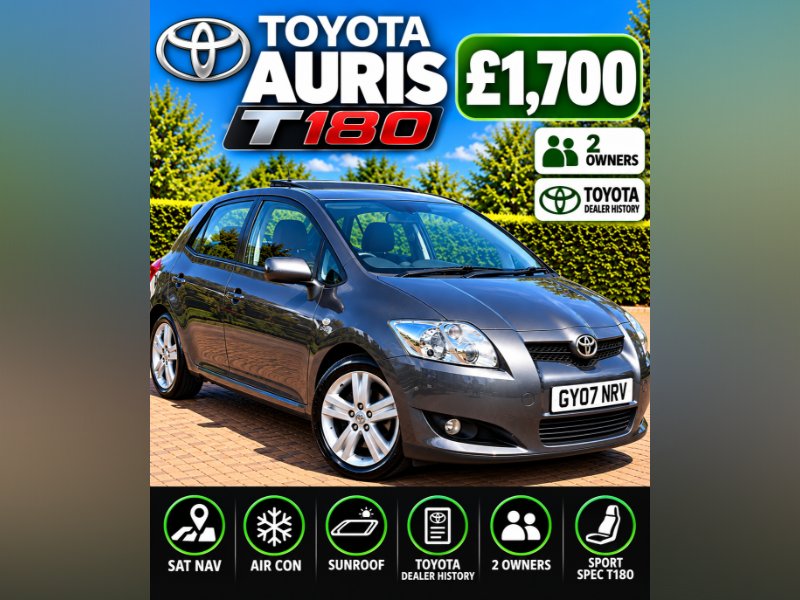 2007 Toyota Auris 2.2 D-4D T180 Hatchback 5dr Diesel Manual 164 g/km 177 bhp